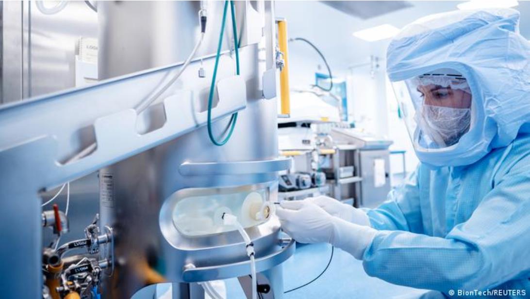 Biontech公司在德国马尔堡的新冠疫苗生产车间