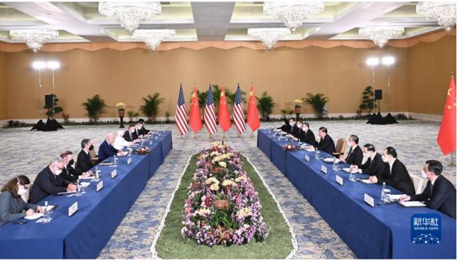 2022年11月14日下午，中国国家主席习近平在印度尼西亚巴厘岛同美国总统拜登举行会晤 ...