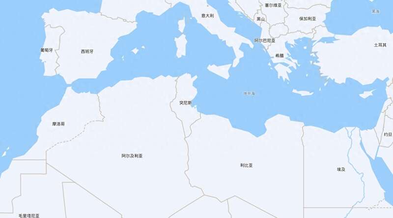 突尼斯位于非洲北端地中海沿岸